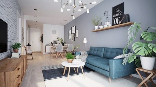 Phòng khách chung cư phong cách bắc âu