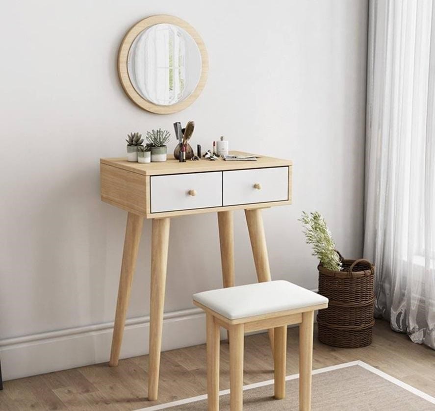 Mẫu bàn trang điểm theo phong cách Scandinavian sẽ giúp tâm tư của bạn được tự do, thoải mái và mang lại nhiều hứng thú hơn trong việc làm đẹp