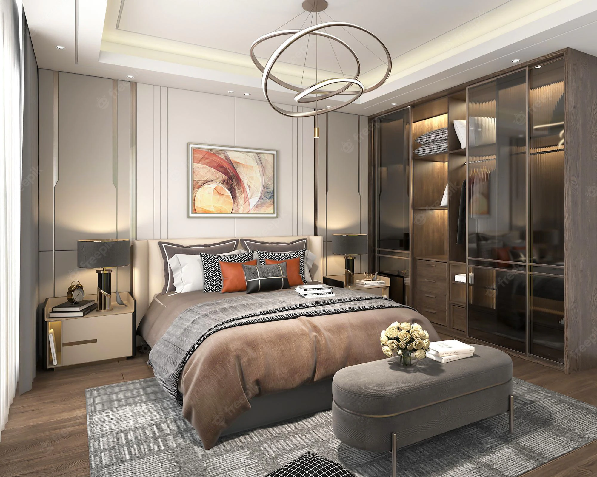 beautiful villa bedroom interior design