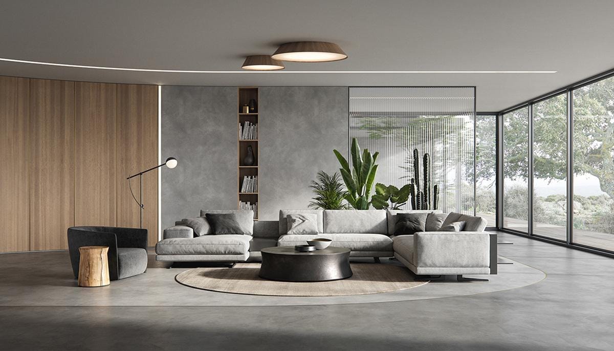Mẫu thiết kế nội thất phòng khách 25m2 cho nhà ống có tầm view đẹp tuyệt