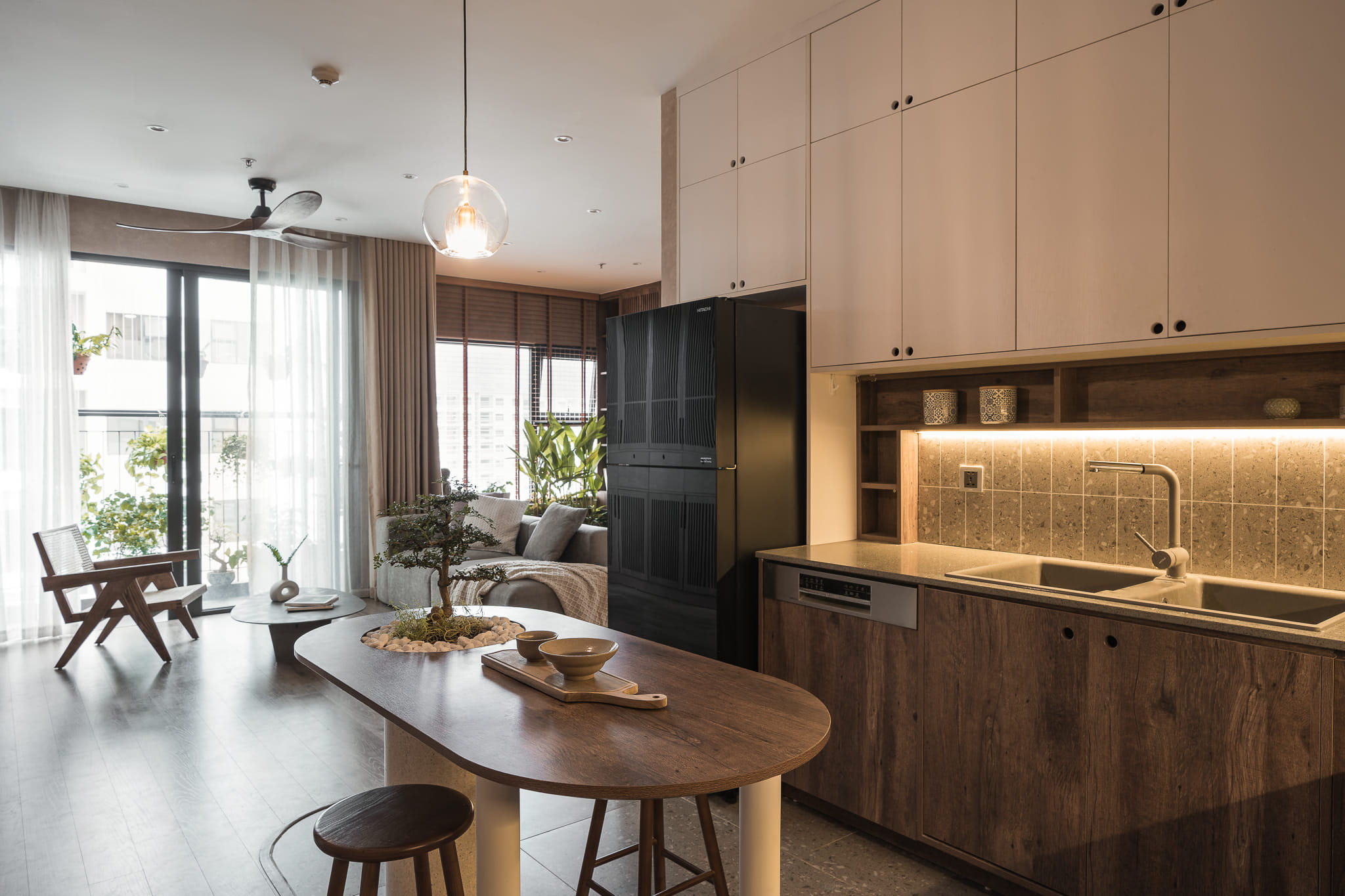 Thiết kế căn hộ 90m2 2 phòng ngủ tĩnh lặng và an nhiên