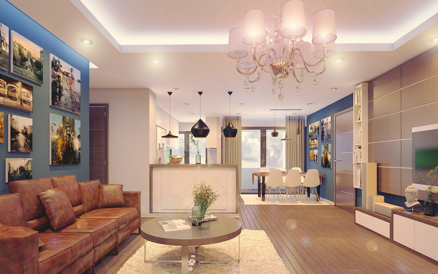 quầy bar bếp đơn giản