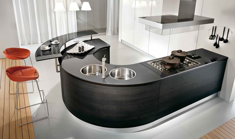 Mẫu quầy bar nhà bếp hiện đại